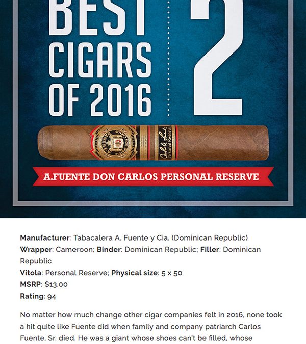 Don Carlos Personal Reserve gets high rankings